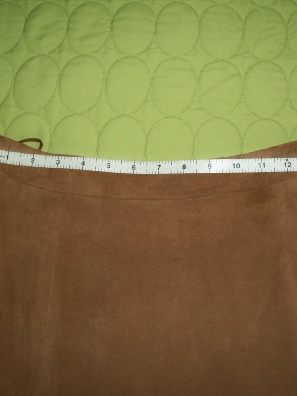 MaxMara Brown Suede A-Line Skirt - Picture 6 of 13